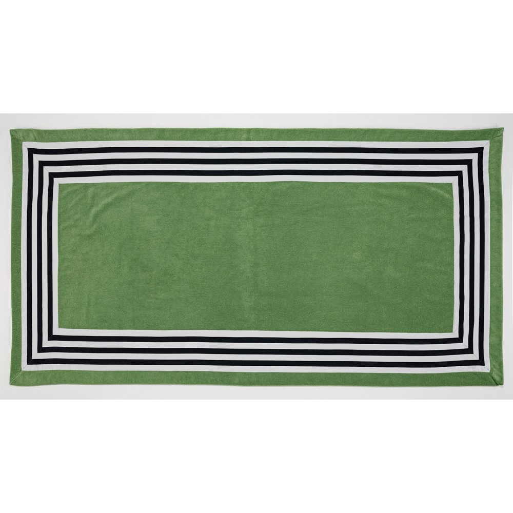 Cannes Egyptian Cotton Beach Towels 205 by Designer Abyss & Habidecor in Forest Green